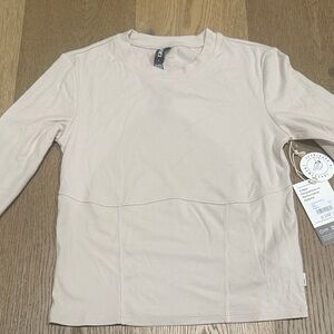 Vuori Long Sleeve Pose Corset Top in Dune